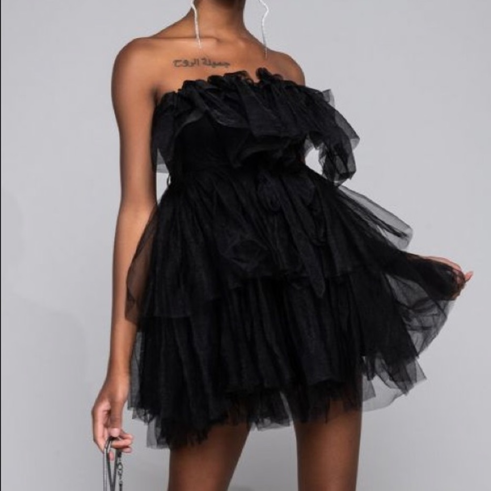 Akira Black Tulle Mini Dress NWT Plus size